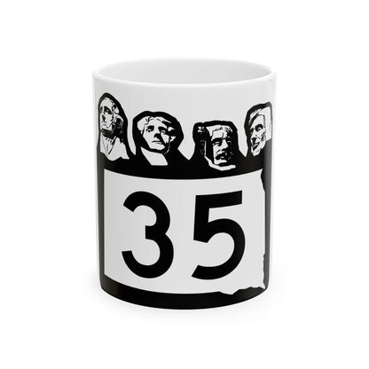 SD 35 1960 (South Dakota) (Road Sign) White Coffee Mug 11oz - Go Mug Yourself