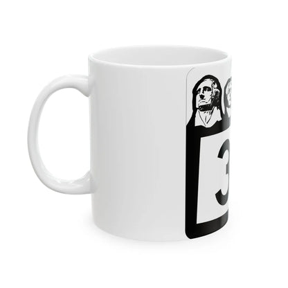 SD 35 1960 (South Dakota) (Road Sign) White Coffee Mug - Go Mug Yourself