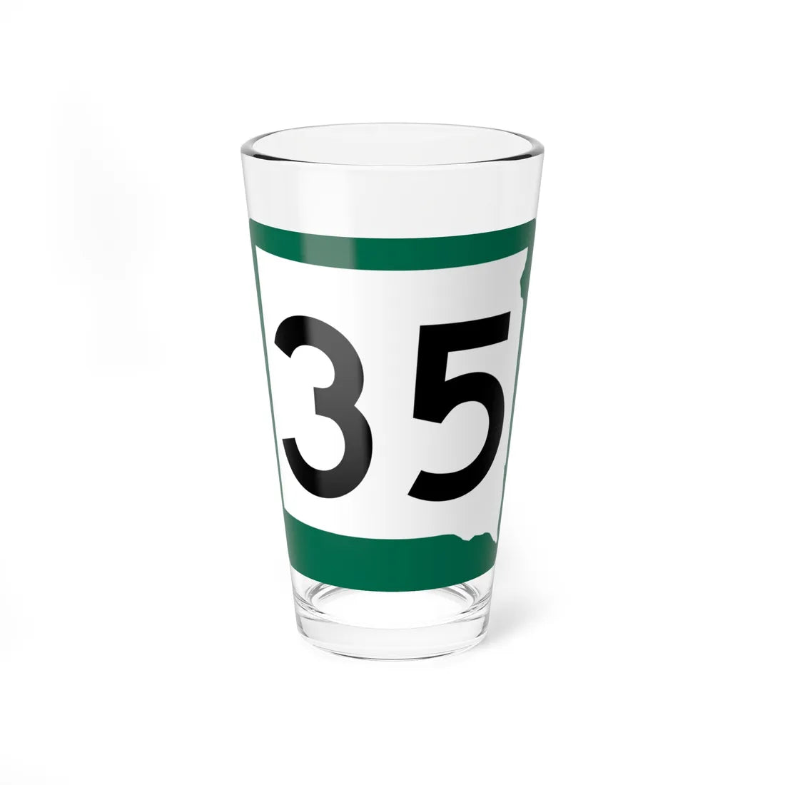 SD 35 (South Dakota) (Road Sign) Pint Glass 16oz 16oz - Go Mug Yourself