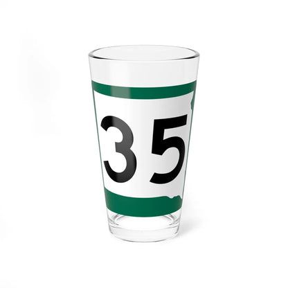SD 35 (South Dakota) (Road Sign) Pint Glass 16oz 16oz - Go Mug Yourself