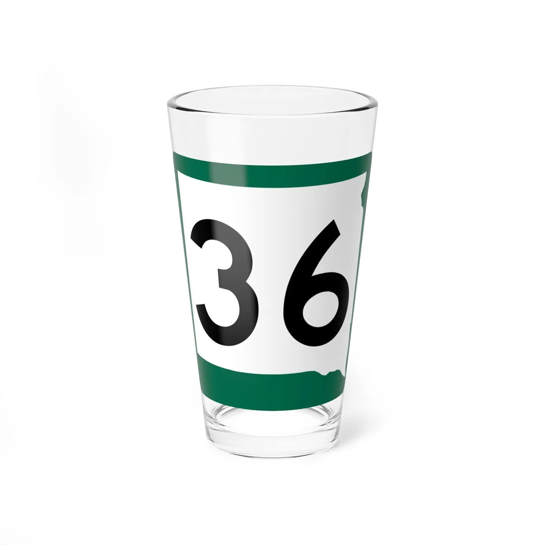 SD 36 (South Dakota) (Road Sign) Pint Glass 16oz 16oz - Go Mug Yourself