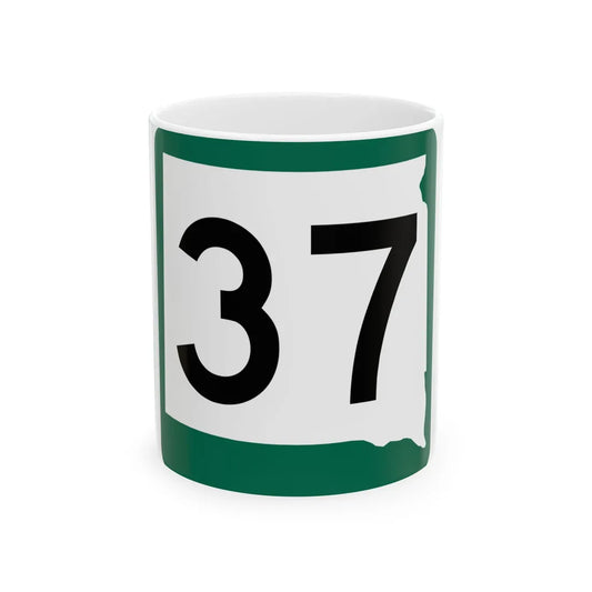 SD 37 (South Dakota) (Road Sign) White Coffee Mug 11oz - Go Mug Yourself