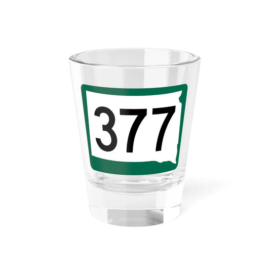 SD 377 (South Dakota) (Road Sign) Shot Glass 1.5oz 1.5oz - Go Mug Yourself
