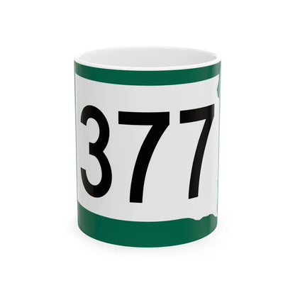 SD 377 (South Dakota) (Road Sign) White Coffee Mug 11oz - Go Mug Yourself