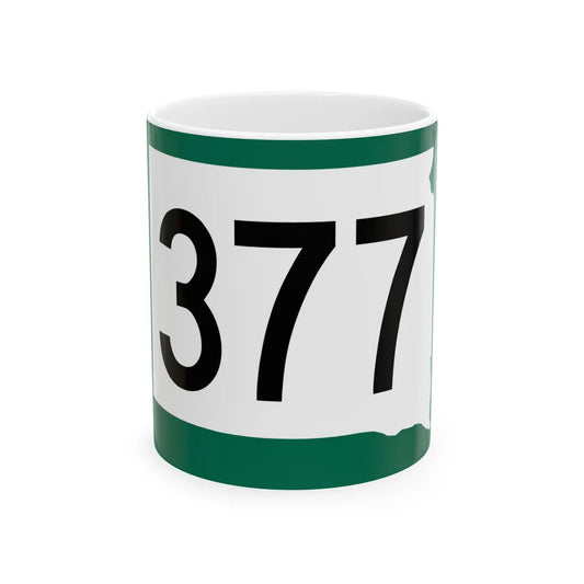 SD 377 (South Dakota) (Road Sign) White Coffee Mug 11oz - Go Mug Yourself