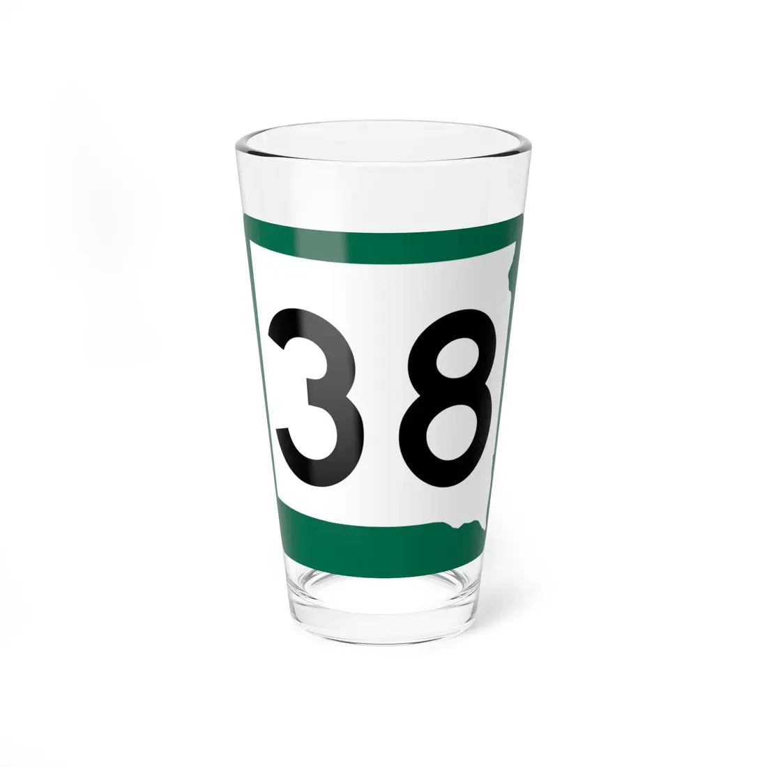 SD 38 (South Dakota) (Road Sign) Pint Glass 16oz 16oz - Go Mug Yourself