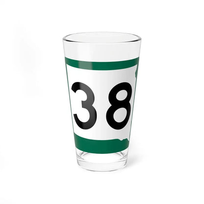 SD 38 (South Dakota) (Road Sign) Pint Glass 16oz 16oz - Go Mug Yourself