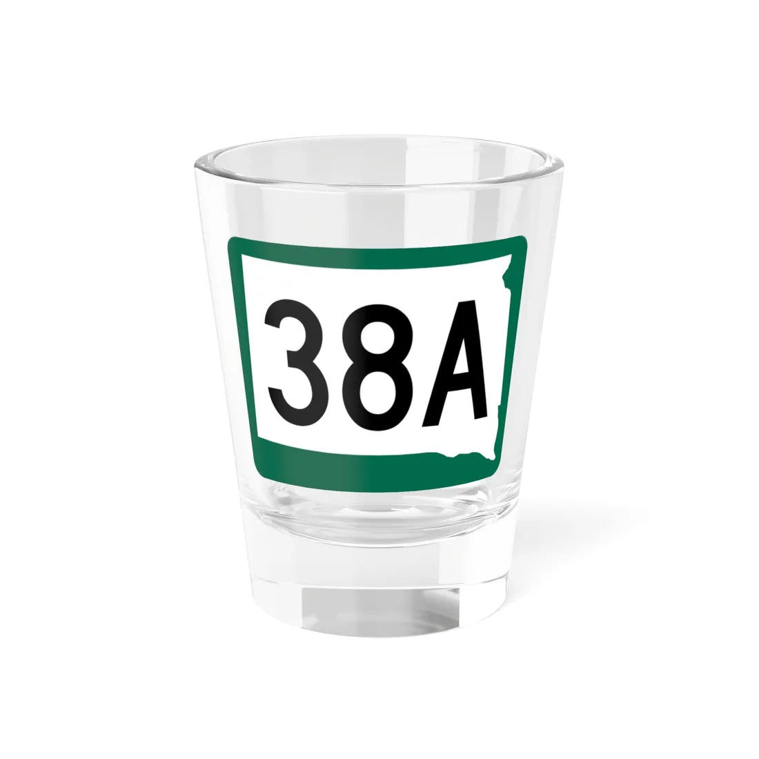 SD 38A (South Dakota) (Road Sign) Shot Glass 1.5oz 1.5oz - Go Mug Yourself