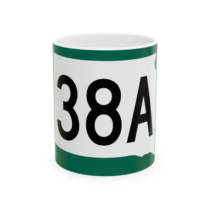 SD 38A (South Dakota) (Road Sign) White Coffee Mug 11oz - Go Mug Yourself