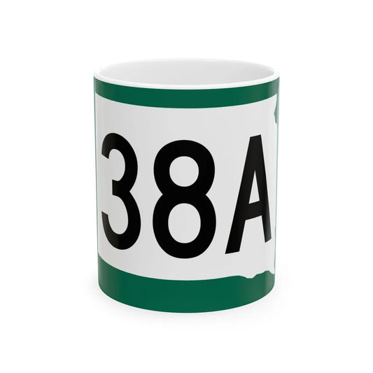 SD 38A (South Dakota) (Road Sign) White Coffee Mug 11oz - Go Mug Yourself