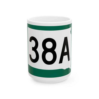 SD 38A (South Dakota) (Road Sign) White Coffee Mug 15oz - Go Mug Yourself