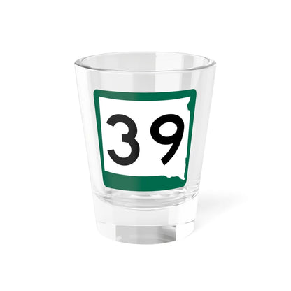 SD 39 (South Dakota) (Road Sign) Shot Glass 1.5oz 1.5oz - Go Mug Yourself