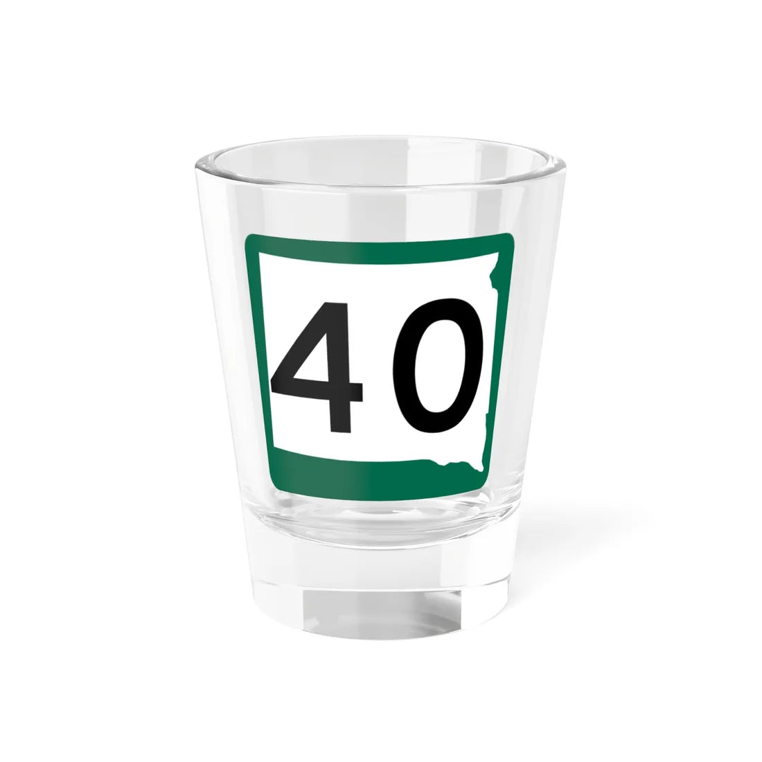 SD 40 (South Dakota) (Road Sign) Shot Glass 1.5oz 1.5oz - Go Mug Yourself
