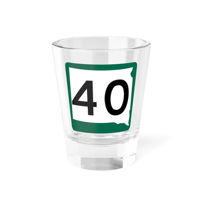 SD 40 (South Dakota) (Road Sign) Shot Glass 1.5oz 1.5oz - Go Mug Yourself