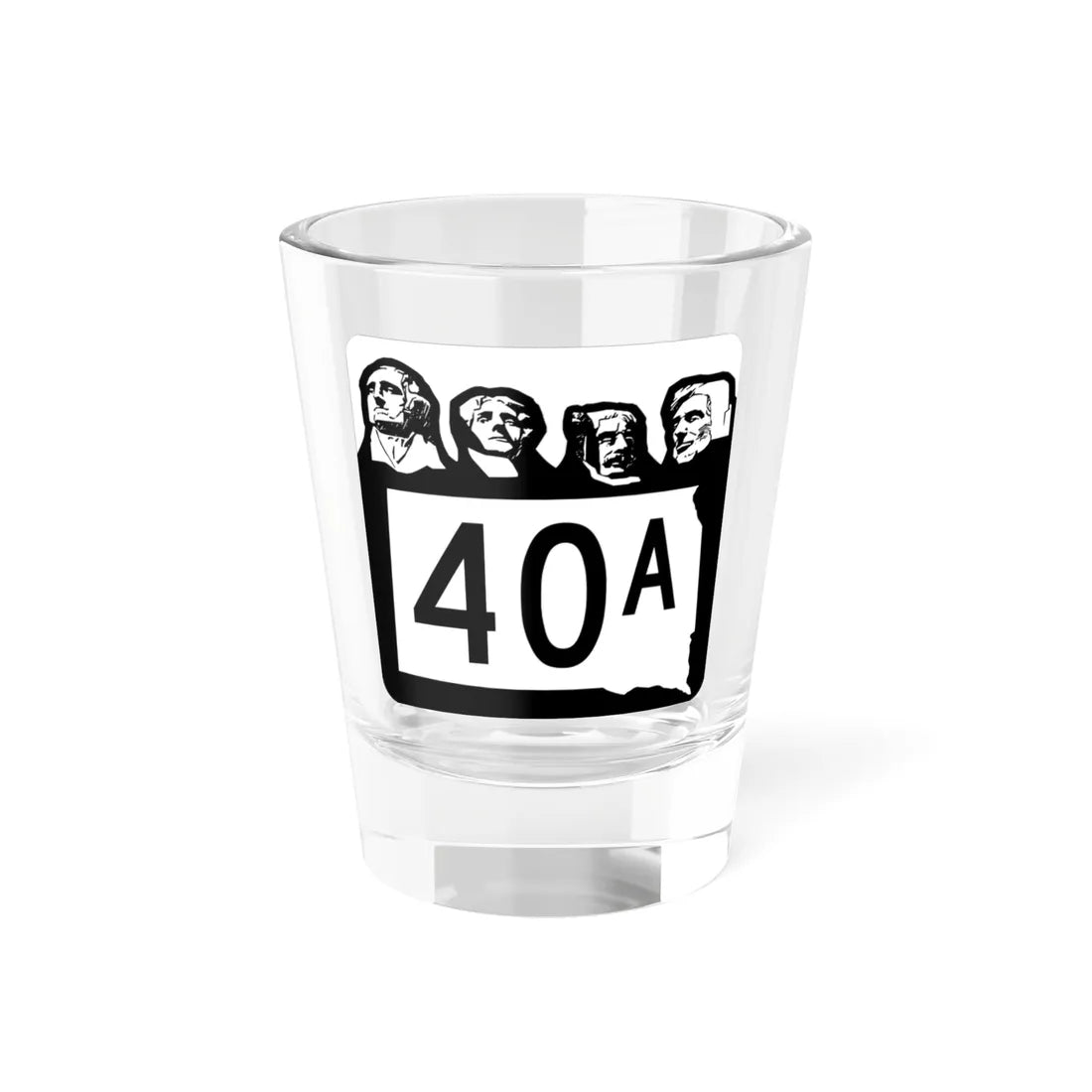 SD 40A 1960 (South Dakota) (Road Sign) Shot Glass 1.5oz 1.5oz - Go Mug Yourself
