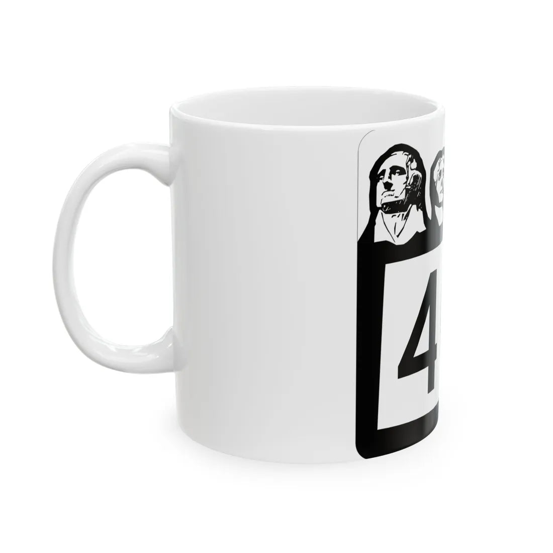 SD 40A 1960 (South Dakota) (Road Sign) White Coffee Mug - Go Mug Yourself