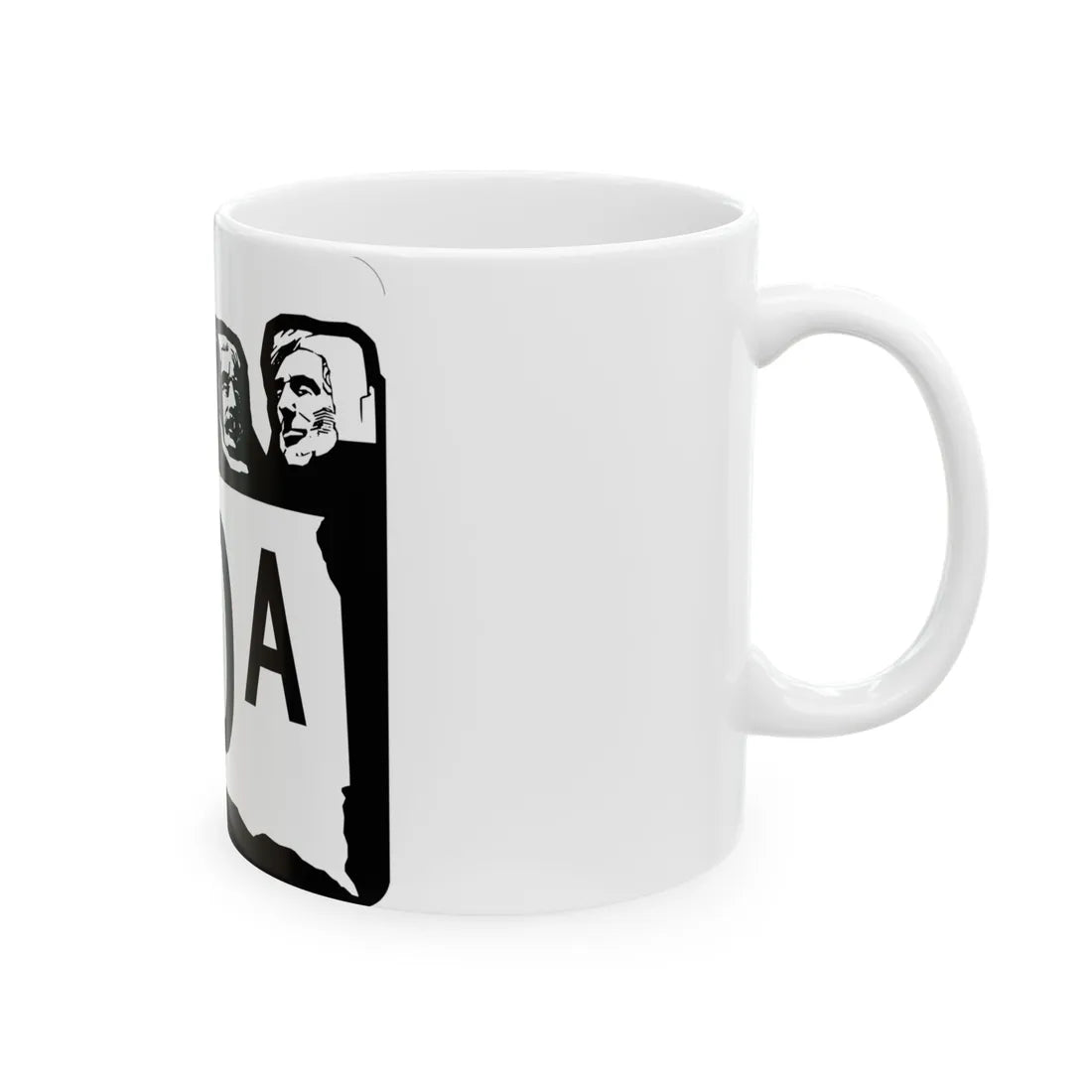 SD 40A 1960 (South Dakota) (Road Sign) White Coffee Mug - Go Mug Yourself