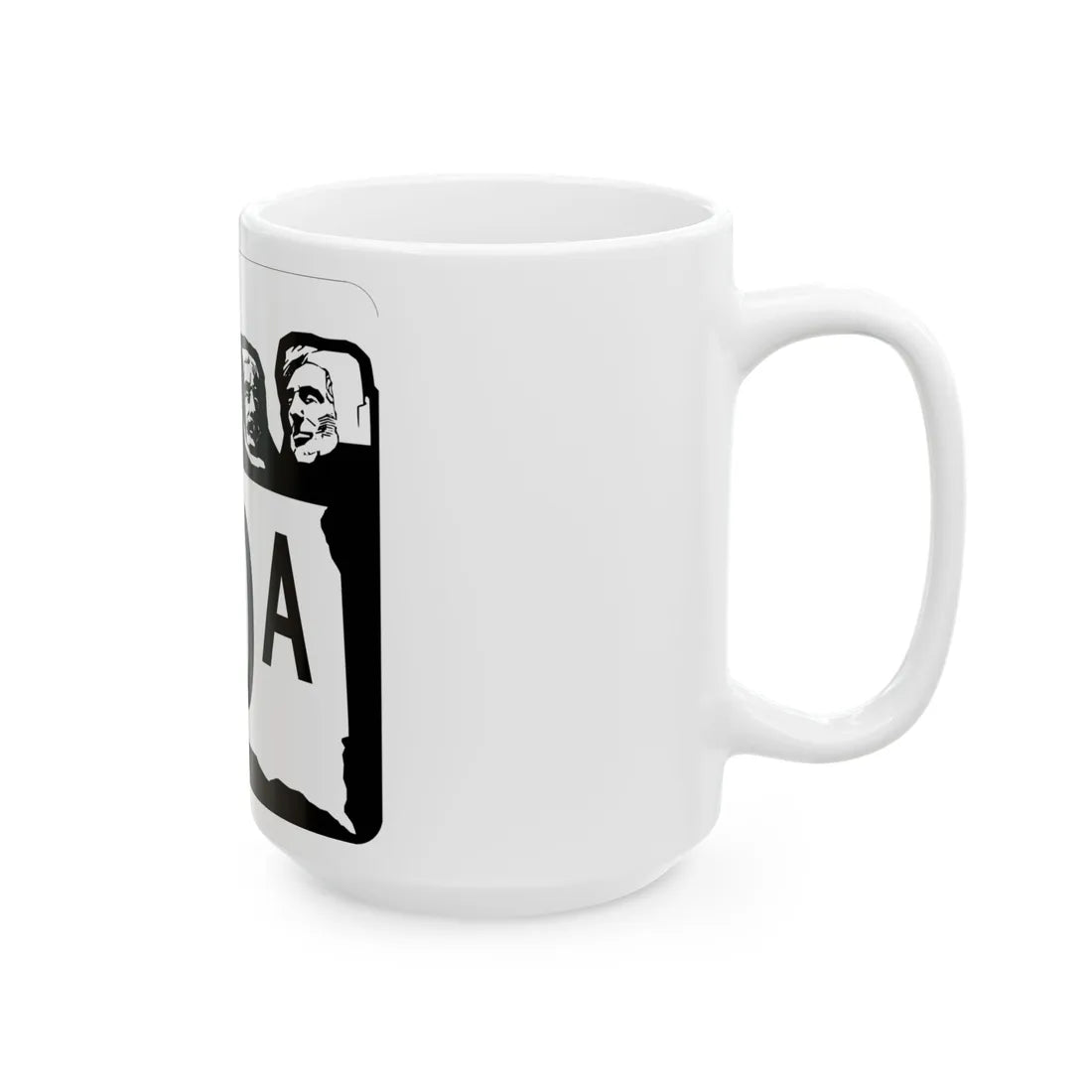 SD 40A 1960 (South Dakota) (Road Sign) White Coffee Mug - Go Mug Yourself