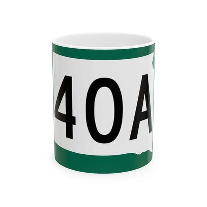 SD 40A (South Dakota) (Road Sign) White Coffee Mug 11oz - Go Mug Yourself