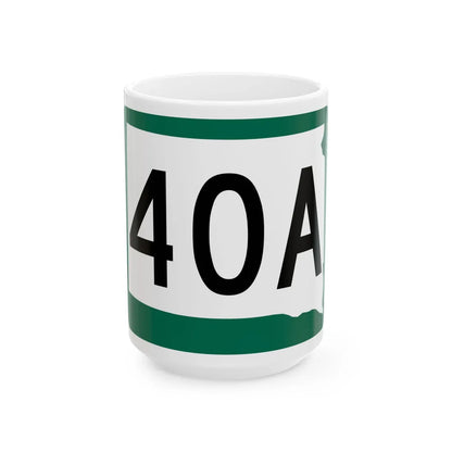 SD 40A (South Dakota) (Road Sign) White Coffee Mug 15oz - Go Mug Yourself