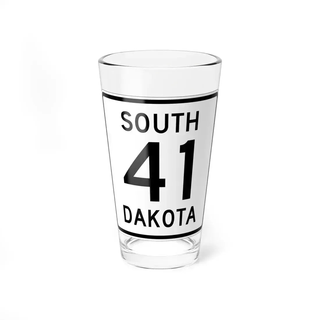 SD 41 1950 (South Dakota) (Road Sign) Pint Glass 16oz 16oz - Go Mug Yourself