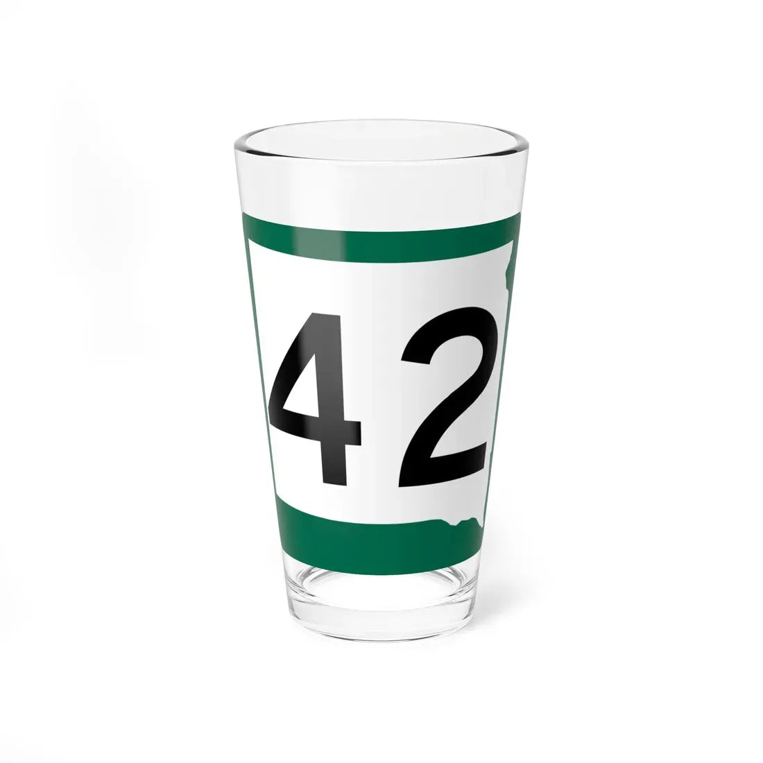 SD 42 (South Dakota) (Road Sign) Pint Glass 16oz 16oz - Go Mug Yourself