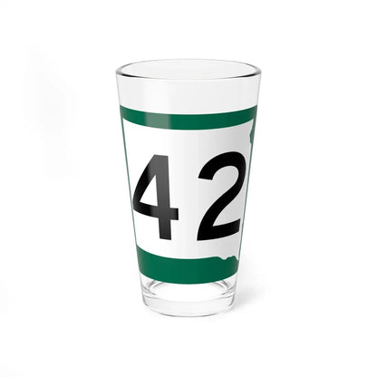 SD 42 (South Dakota) (Road Sign) Pint Glass 16oz 16oz - Go Mug Yourself