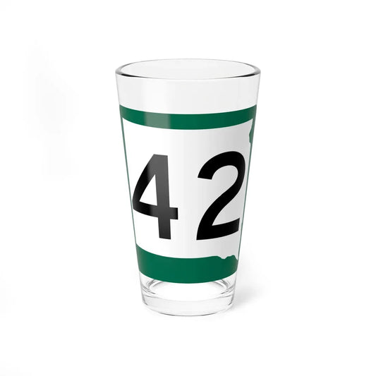 SD 42 (South Dakota) (Road Sign) Pint Glass 16oz 16oz - Go Mug Yourself