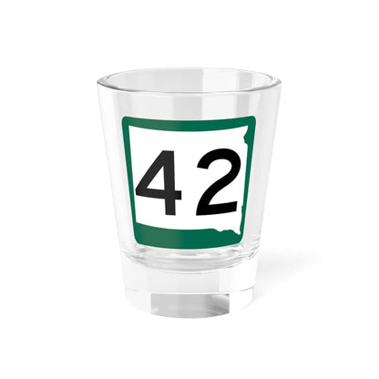 SD 42 (South Dakota) (Road Sign) Shot Glass 1.5oz 1.5oz - Go Mug Yourself