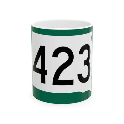 SD 423 (South Dakota) (Road Sign) White Coffee Mug 11oz - Go Mug Yourself