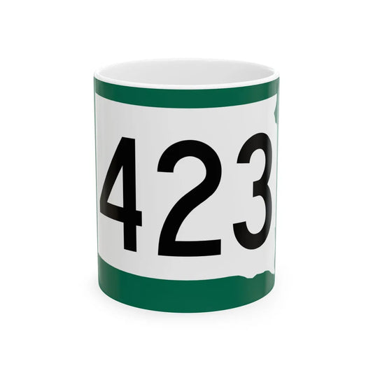 SD 423 (South Dakota) (Road Sign) White Coffee Mug 11oz - Go Mug Yourself