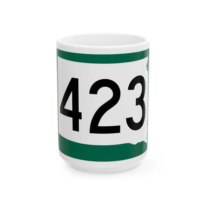 SD 423 (South Dakota) (Road Sign) White Coffee Mug 15oz - Go Mug Yourself