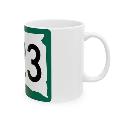 SD 423 (South Dakota) (Road Sign) White Coffee Mug - Go Mug Yourself