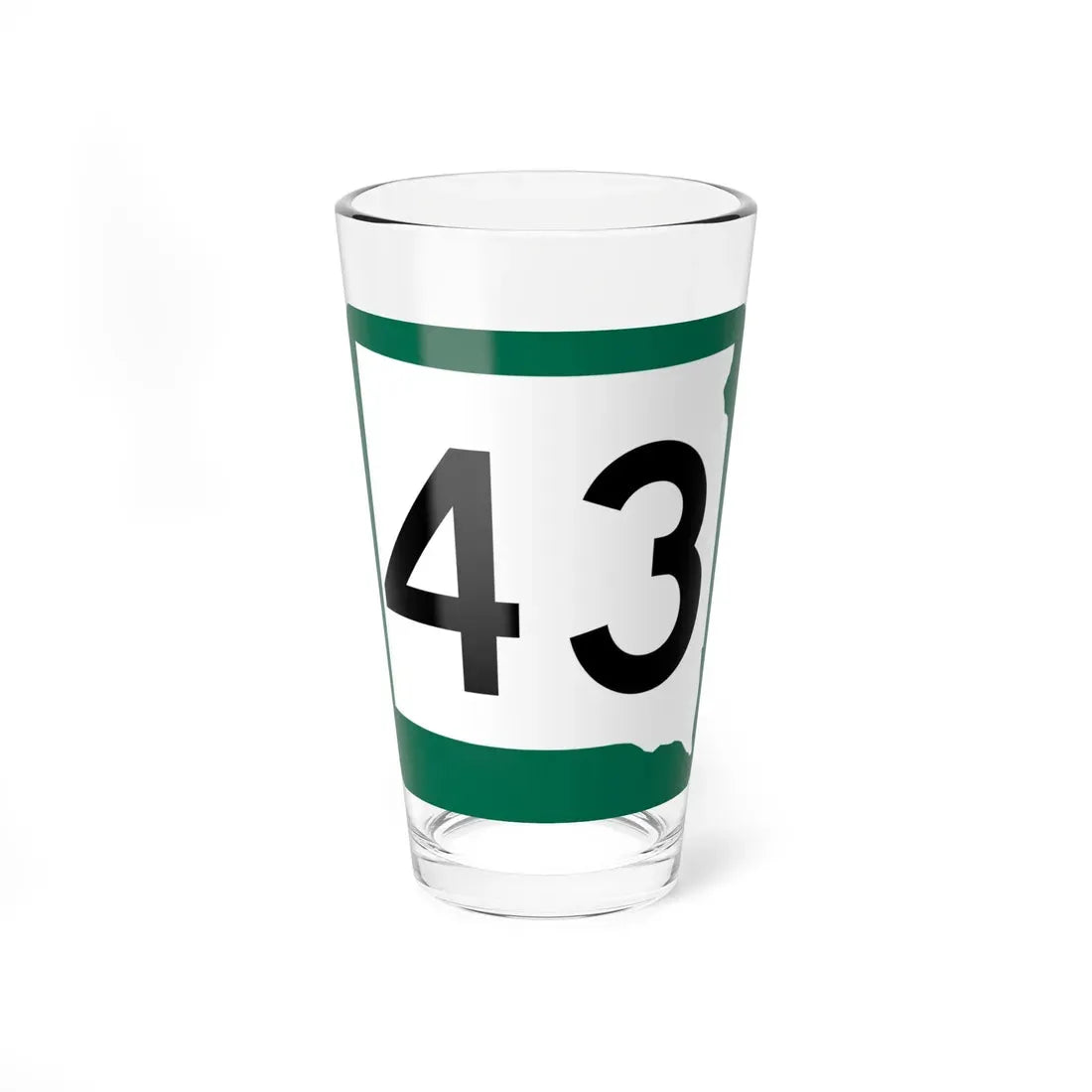 SD 43 (South Dakota) (Road Sign) Pint Glass 16oz 16oz - Go Mug Yourself