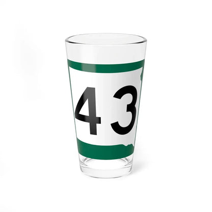 SD 43 (South Dakota) (Road Sign) Pint Glass 16oz 16oz - Go Mug Yourself