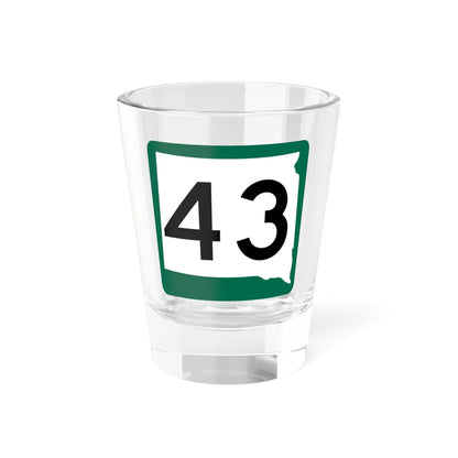 SD 43 (South Dakota) (Road Sign) Shot Glass 1.5oz 1.5oz - Go Mug Yourself