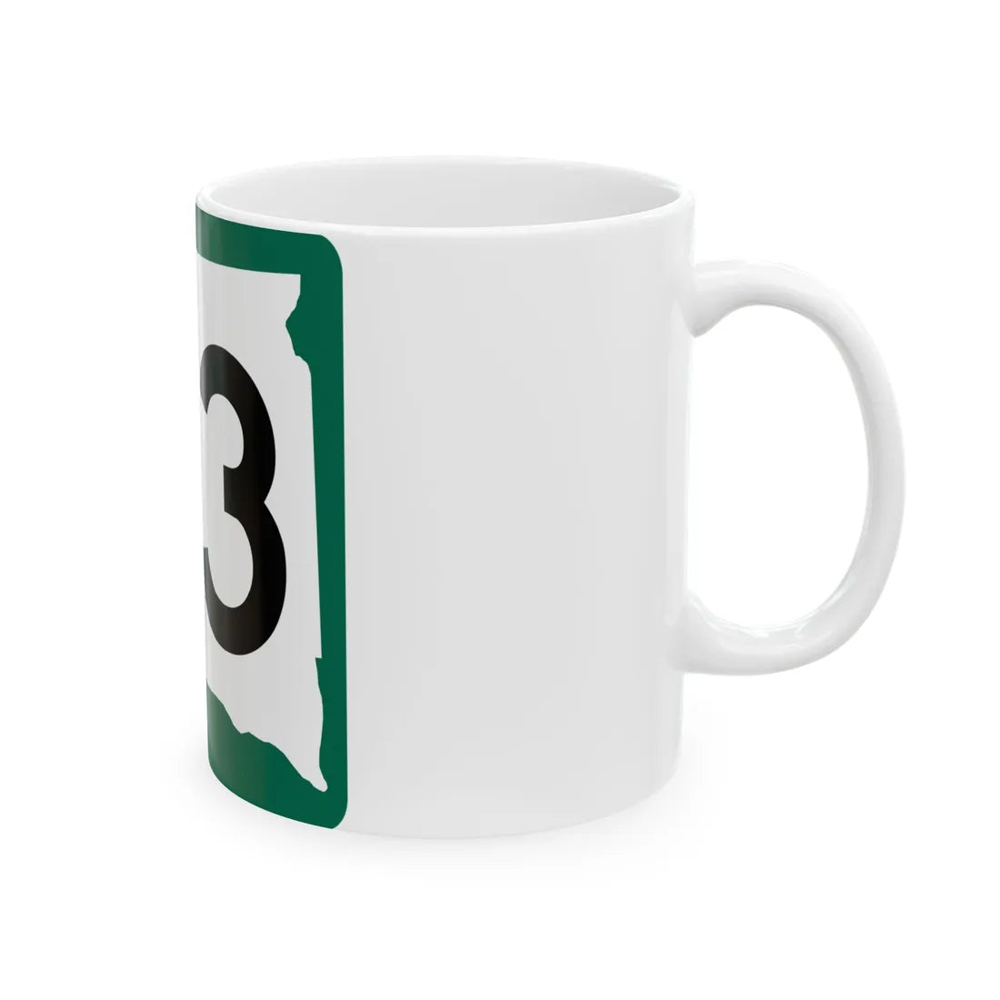 SD 43 (South Dakota) (Road Sign) White Coffee Mug - Go Mug Yourself