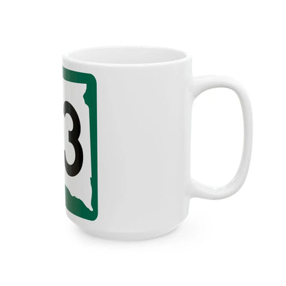 SD 43 (South Dakota) (Road Sign) White Coffee Mug - Go Mug Yourself