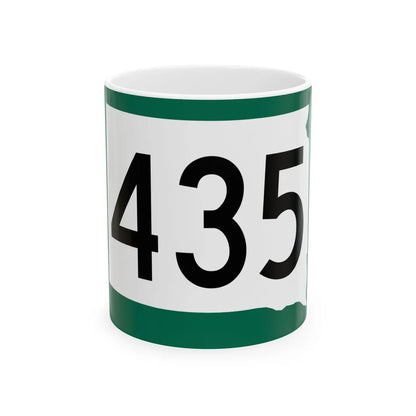 SD 435 (South Dakota) (Road Sign) White Coffee Mug 11oz - Go Mug Yourself