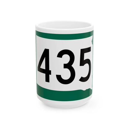 SD 435 (South Dakota) (Road Sign) White Coffee Mug 15oz - Go Mug Yourself