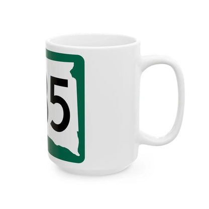SD 435 (South Dakota) (Road Sign) White Coffee Mug - Go Mug Yourself