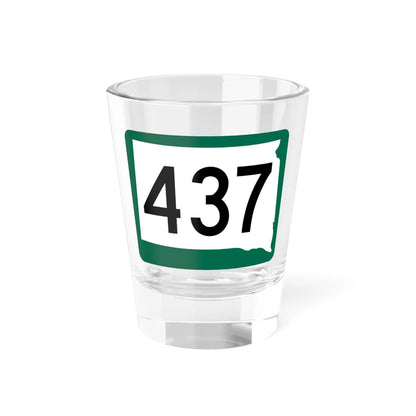 SD 437 (South Dakota) (Road Sign) Shot Glass 1.5oz 1.5oz - Go Mug Yourself