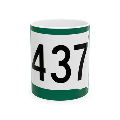 SD 437 (South Dakota) (Road Sign) White Coffee Mug 11oz - Go Mug Yourself