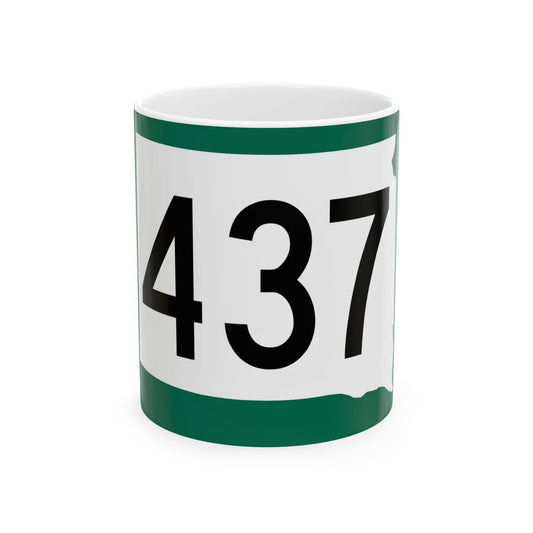 SD 437 (South Dakota) (Road Sign) White Coffee Mug 11oz - Go Mug Yourself