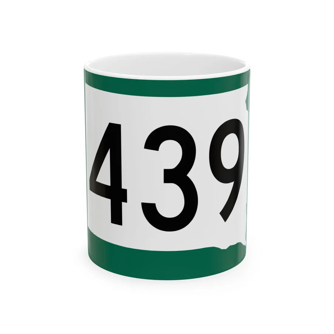 SD 439 (South Dakota) (Road Sign) White Coffee Mug 11oz - Go Mug Yourself