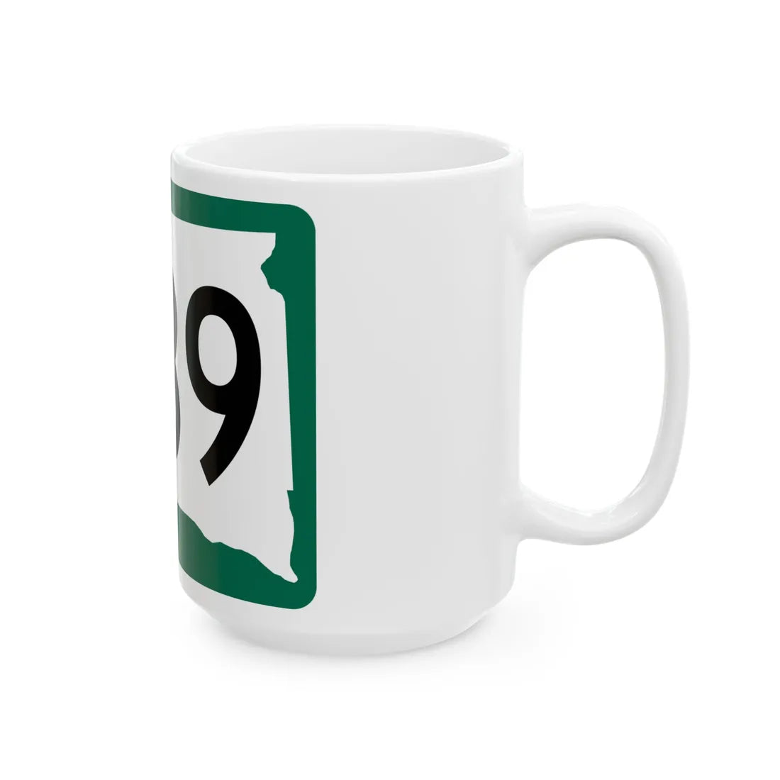 SD 439 (South Dakota) (Road Sign) White Coffee Mug - Go Mug Yourself