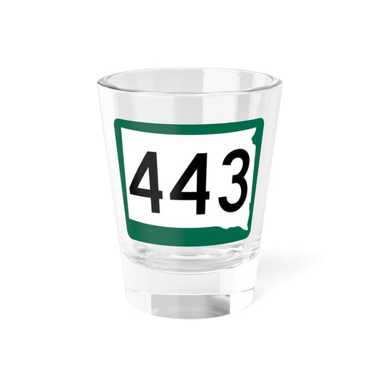 SD 443 (South Dakota) (Road Sign) Shot Glass 1.5oz 1.5oz - Go Mug Yourself