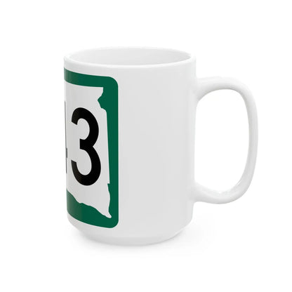 SD 443 (South Dakota) (Road Sign) White Coffee Mug - Go Mug Yourself