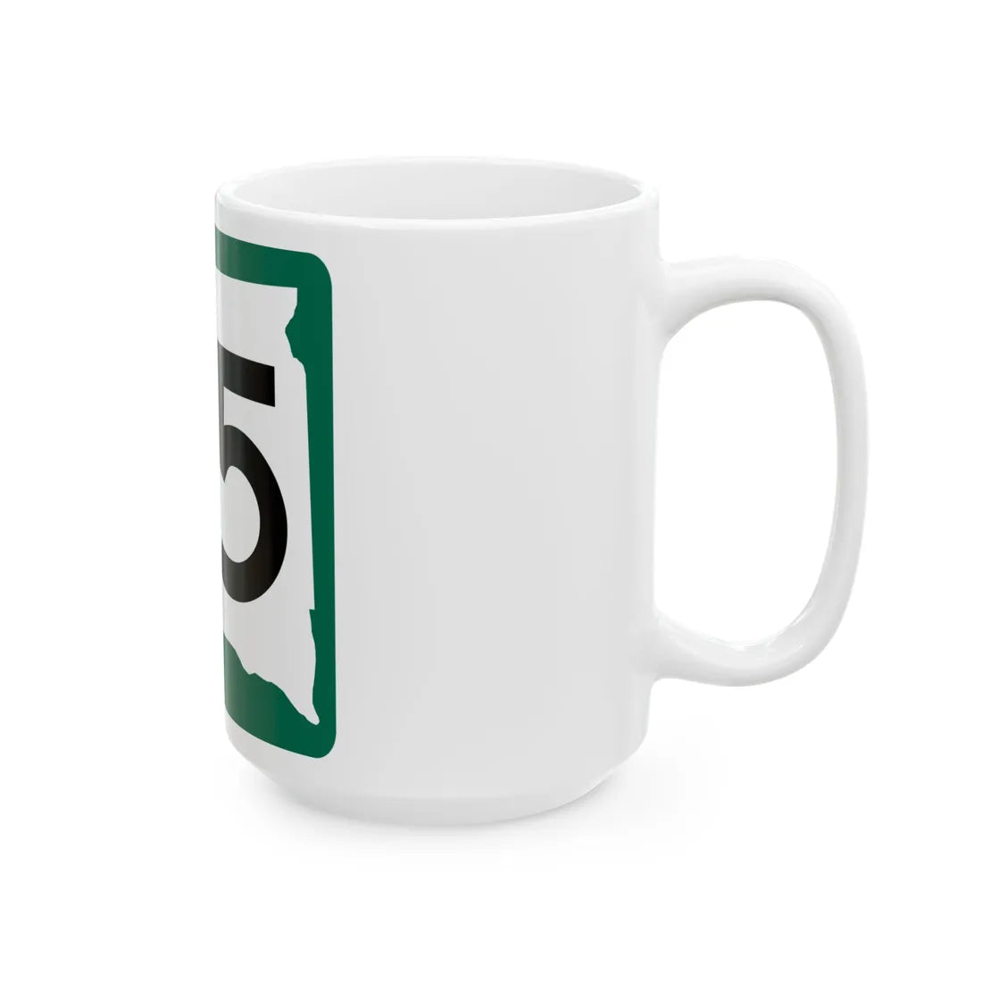 SD 45 (South Dakota) (Road Sign) White Coffee Mug - Go Mug Yourself