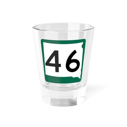 SD 46 (South Dakota) (Road Sign) Shot Glass 1.5oz 1.5oz - Go Mug Yourself